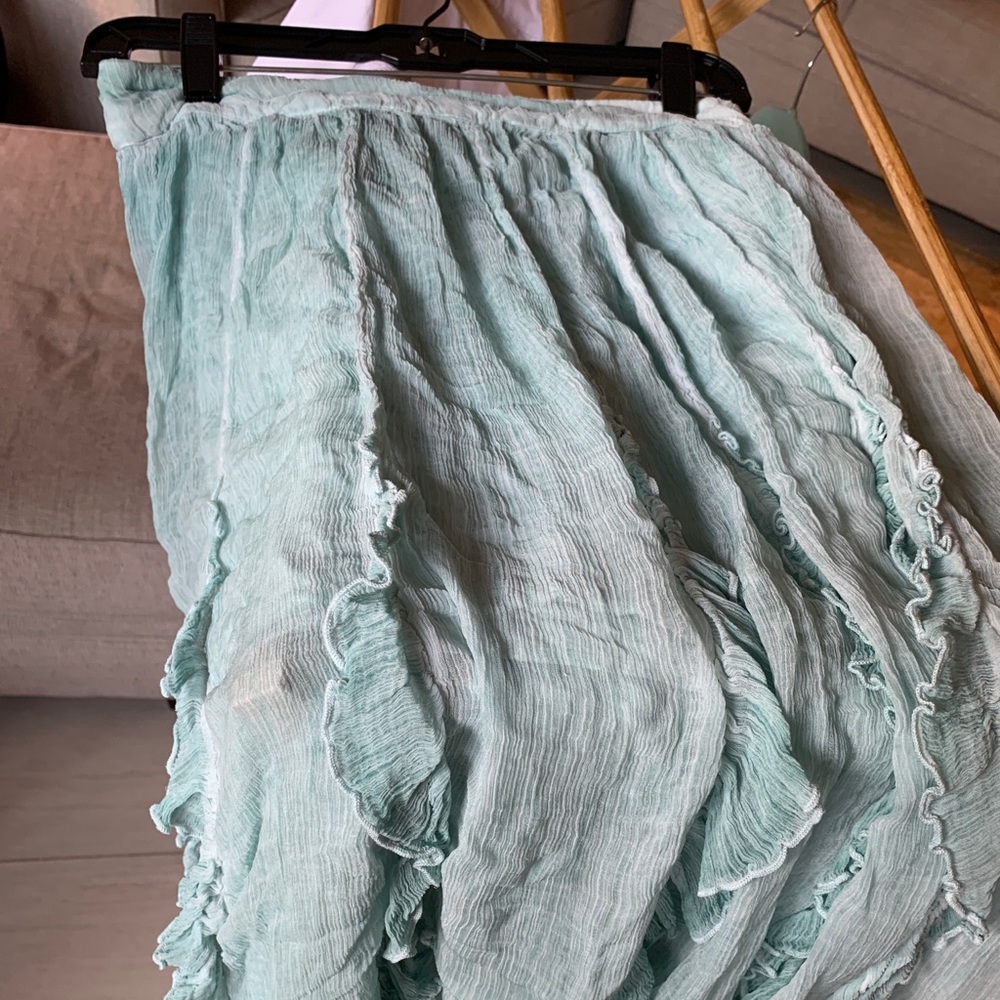 FREE PEOPLE Light Turquoise Blue MIDI skirt